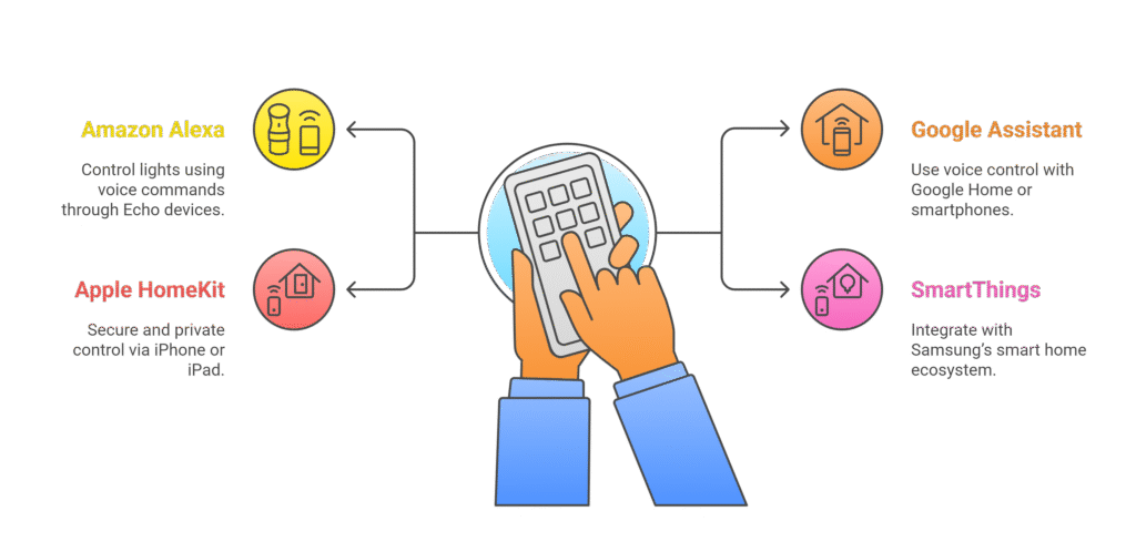 Voice-controlled lighting brands