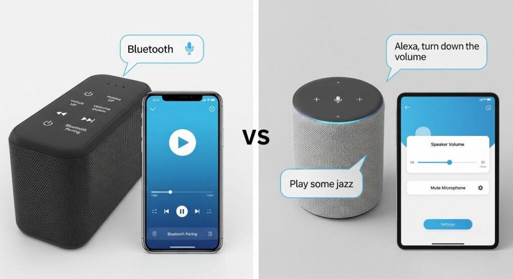 smart speaker connectivity vs Bluetooth speaker