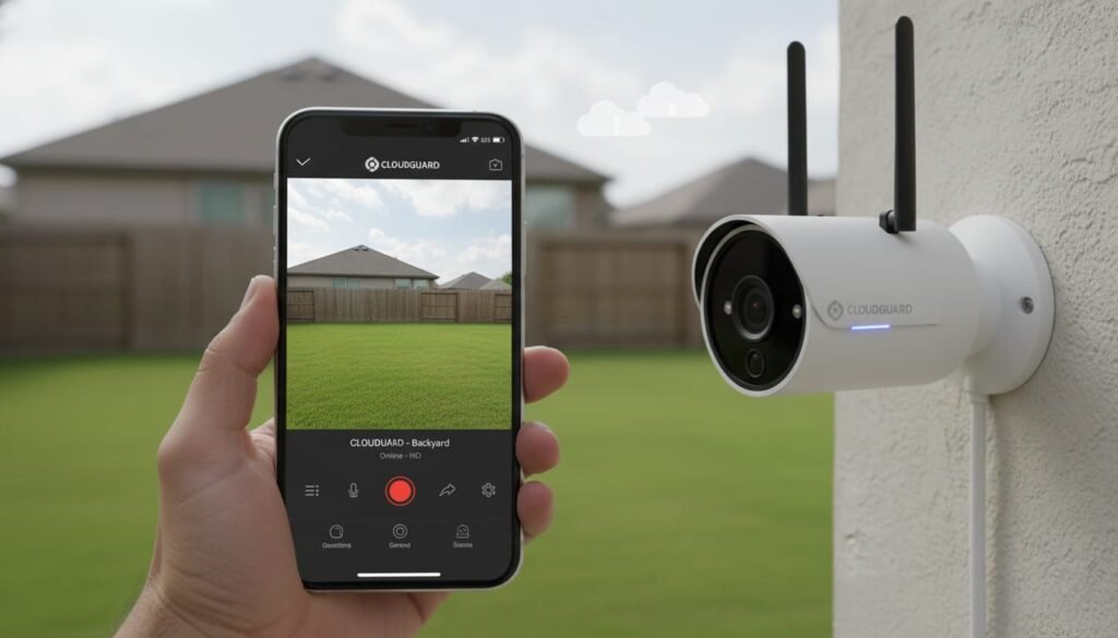 app-controlled security camera