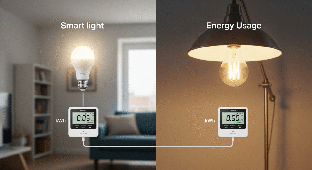 smart lights electricity usage