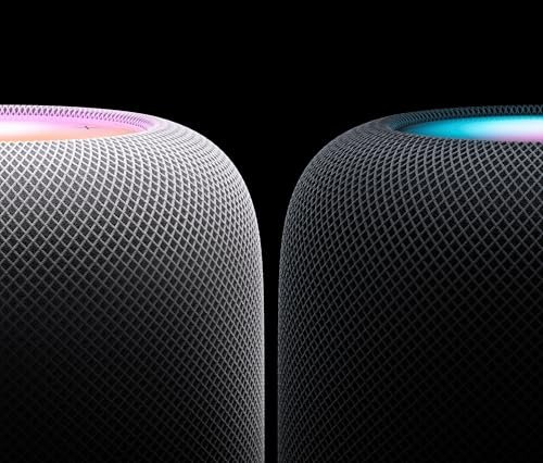 Apple HomePod Smart Speaker 2nd Generation, Siri Speaker + Power Cable + Apple 1 Year Limited Warranty (Midnight) - Image 2