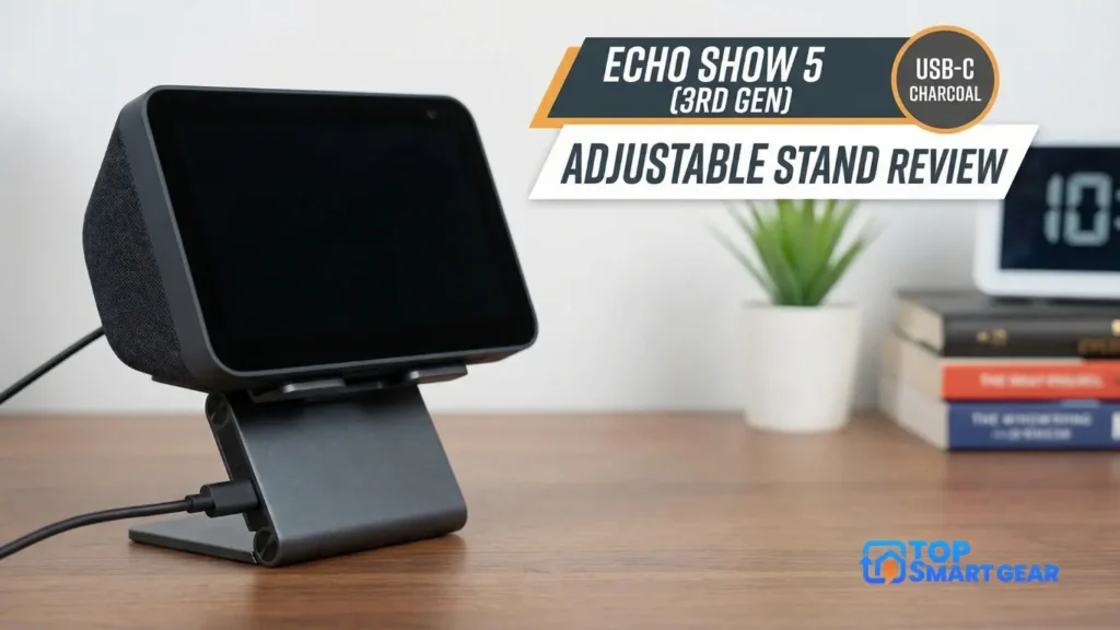 Echo Show 5 (3rd Gen) Adjustable Stand Review | USB-C Charcoal