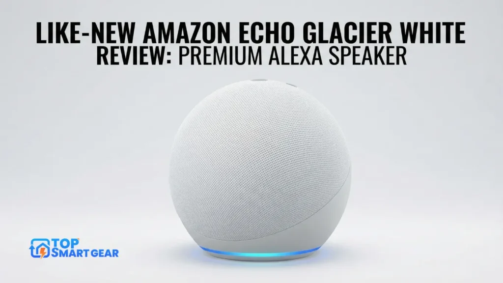 Like-New Amazon Echo Glacier White Review Premium Alexa Speaker