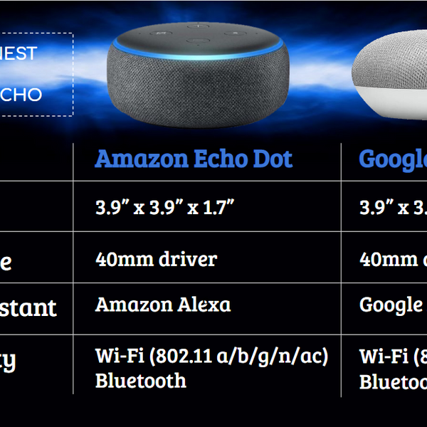 Nest Mini vs Echo Dot features